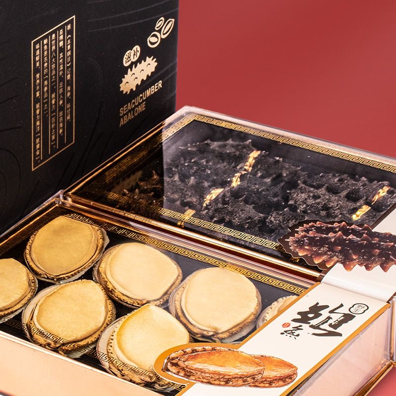 🏮鲍鱼海参礼盒（6只鲍鱼 + 6只干海参）