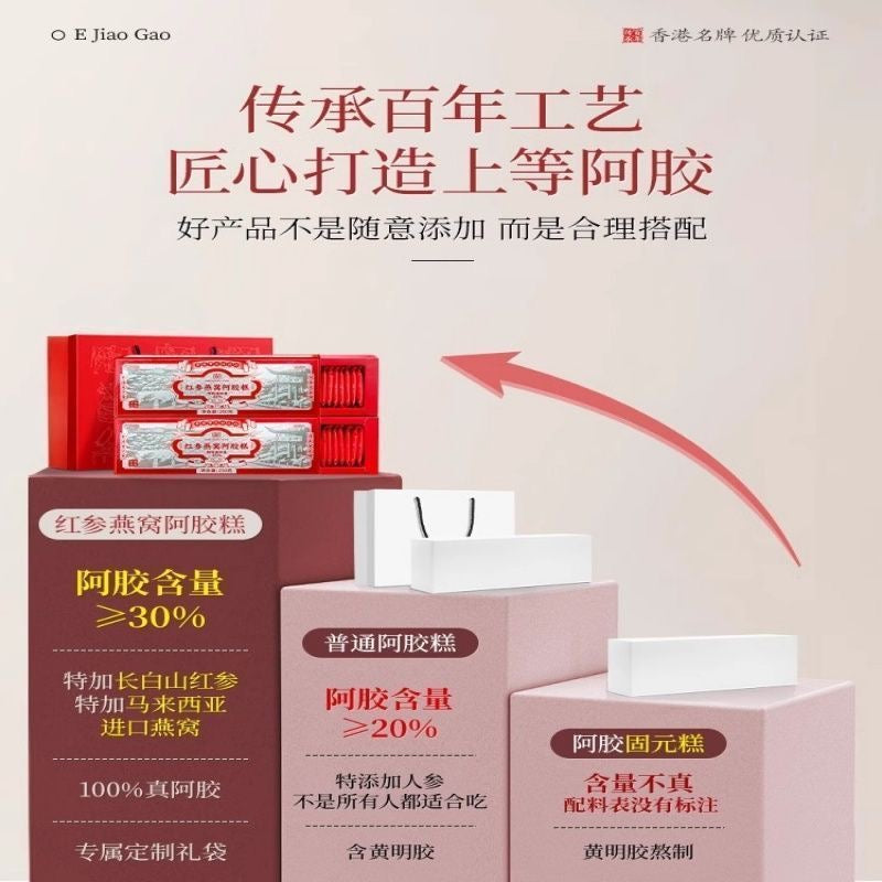🏮关德兴宝芝林 红参燕窝阿胶糕（250g）